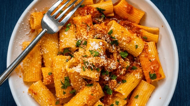 Rigatoni Amatriciana.